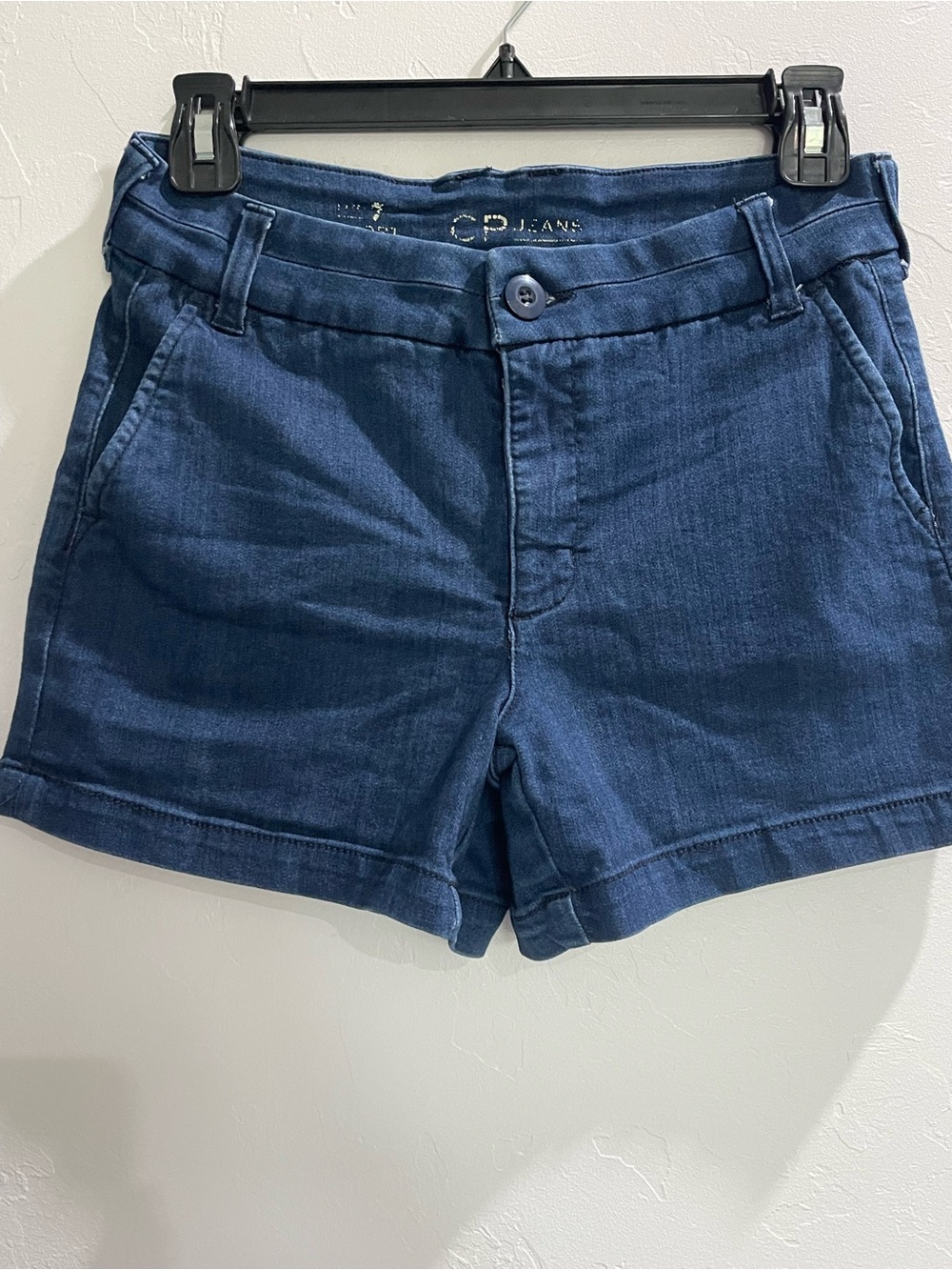 Women's Indigo Denim Shorts - Classic Midrise Style SZ 7